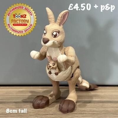 3D gedrucktes Mini Känguru mit Joey Fidget