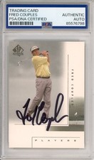 2001 UD SP AUTHENTIC GOLF FRED COUPLES SIGNED CARD PSA DNA COA AUTOGRAPHED HOF