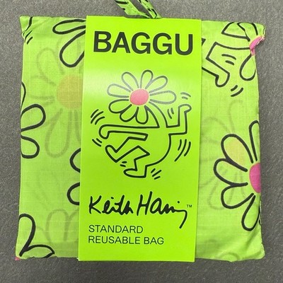 BAGGU KEITH HARING FLOWER Standard Size Reusable Bag - NWT