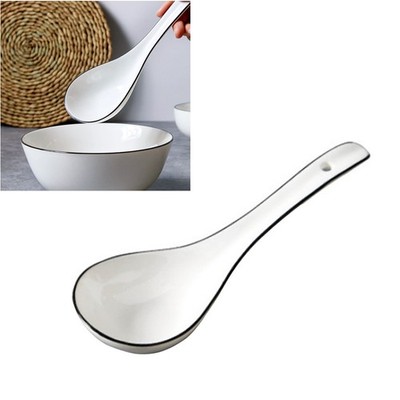 Dinner Spoons Asian Tableware Porcelain Soup Ladle China Chinese
