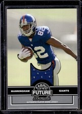 2008 Bowman #FF-MM Mario Manningham Fabric of the Future Gold #/100