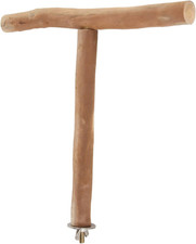 Wood Bird Perch, T Shaped Birdcage Stand Wooden Parrot Perch Stand Perch for Bir