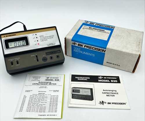 BK Precision 830 AUTORANGING Capacitance Meter with Original Box FREE SHIPPING