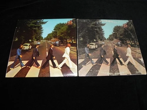 2 Vintage BEATLES "ABBEY ROAD" Vinyl LP Albums SAME BUT DIFFERENT No Her Majesty