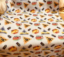 Baby Fleece Blanket Cars Trucks Traffic Signs Soft Nursery Throw 30x40