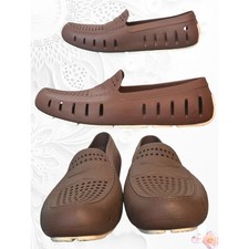 Floafers Brown Ventilated EVA Foam Loafers Slip On Comfort Shoes Sz 9