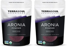 Terrasoul Superfoods Organic Aronia Powder 4oz Freeze-Dried Antioxidants Pack of