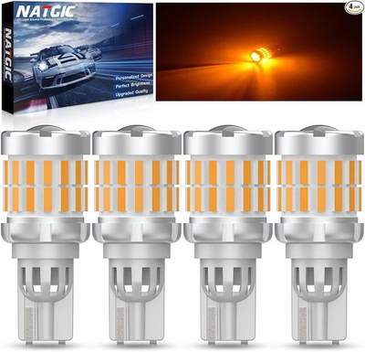 #ad 921 W16W Led Bulbs Canbus Error Free for Side Marker Li Color: AmberSize: 4PCS $23.24