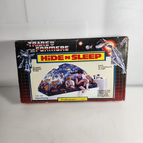 Transformers Hasbro Hide N Sleep Twin Bed Tent Cover In Box Vintage 1985