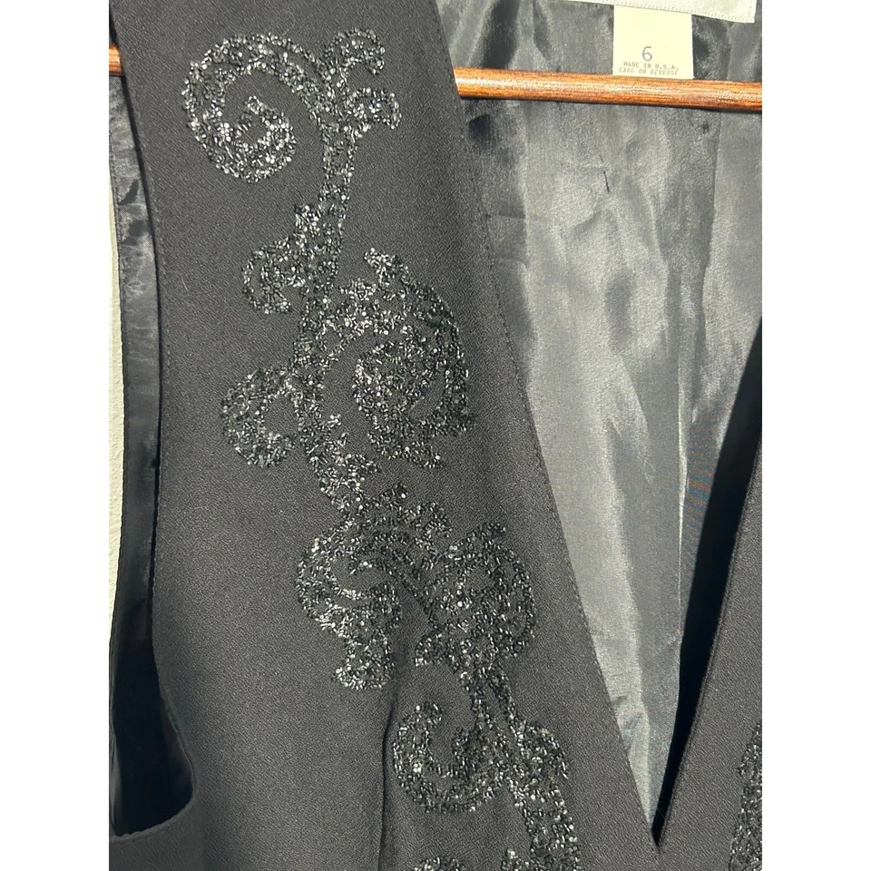 Vintage 90’s Norton McNaughton beaded vest 6 - Image 4 of 4