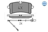 Bremsbelagsatz Scheibenbremse Hinten Meyle 025 246 4317 FÜR Audi Porsche