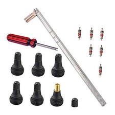 Tire Valve Stem Tool Remover  Installation, 6 Pcs TR412 Snap-in Valve 14 Pcs
