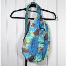 Kavu Blue Galaxy Pattern Rope Sling Bag Shoulder Backpack Travel Hiking