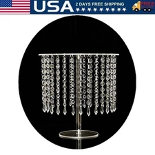 Cake Stand Dessert Cupcake Display Crystal Pendants for Christmas Event