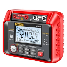 250V-2500V Digital Insulation Resistance Tester 1MΩ-200GΩ Megohm Testing Meter A