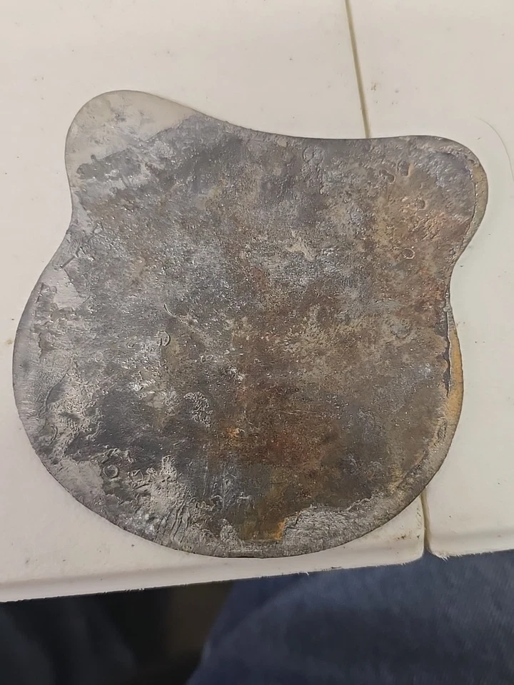 Etiqueta de tambor de aceite con escudo de latón Union Oil Co of California de 1920 rara Foto 4 de 4