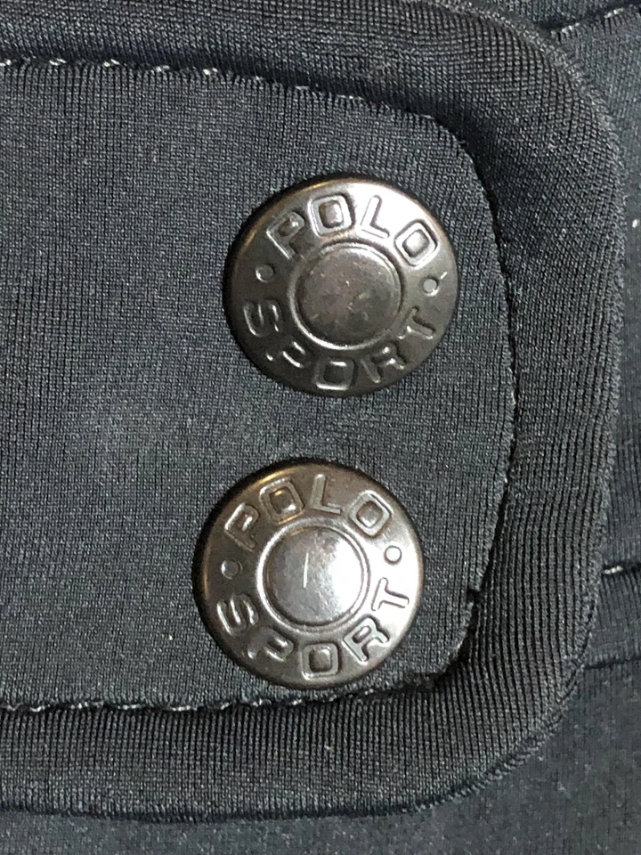 Calça polo Ralph Lauren feminina 10 preta esqui neve acolchoada joelho anel D forrada esporte - Imagem 3 de 4