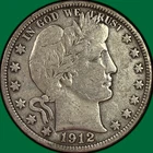 1912-D Barber Half Dollar Choice Fine F+/VF Coin #46027