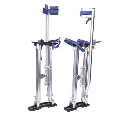 Silver Drywall Stilts Aluminum Tool Stilt 2440 Inch Portabl For