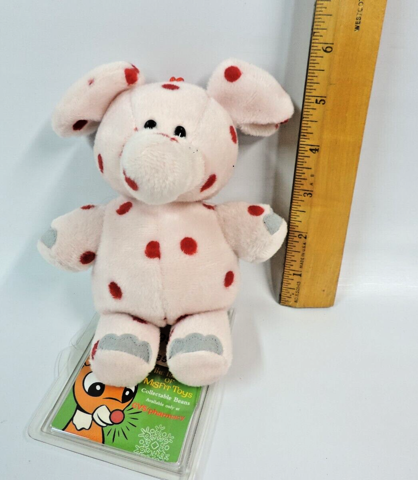 Rudolph Island Misfit Toys Spotted Elephant 7” Plush Ornament 1998 Tags ...