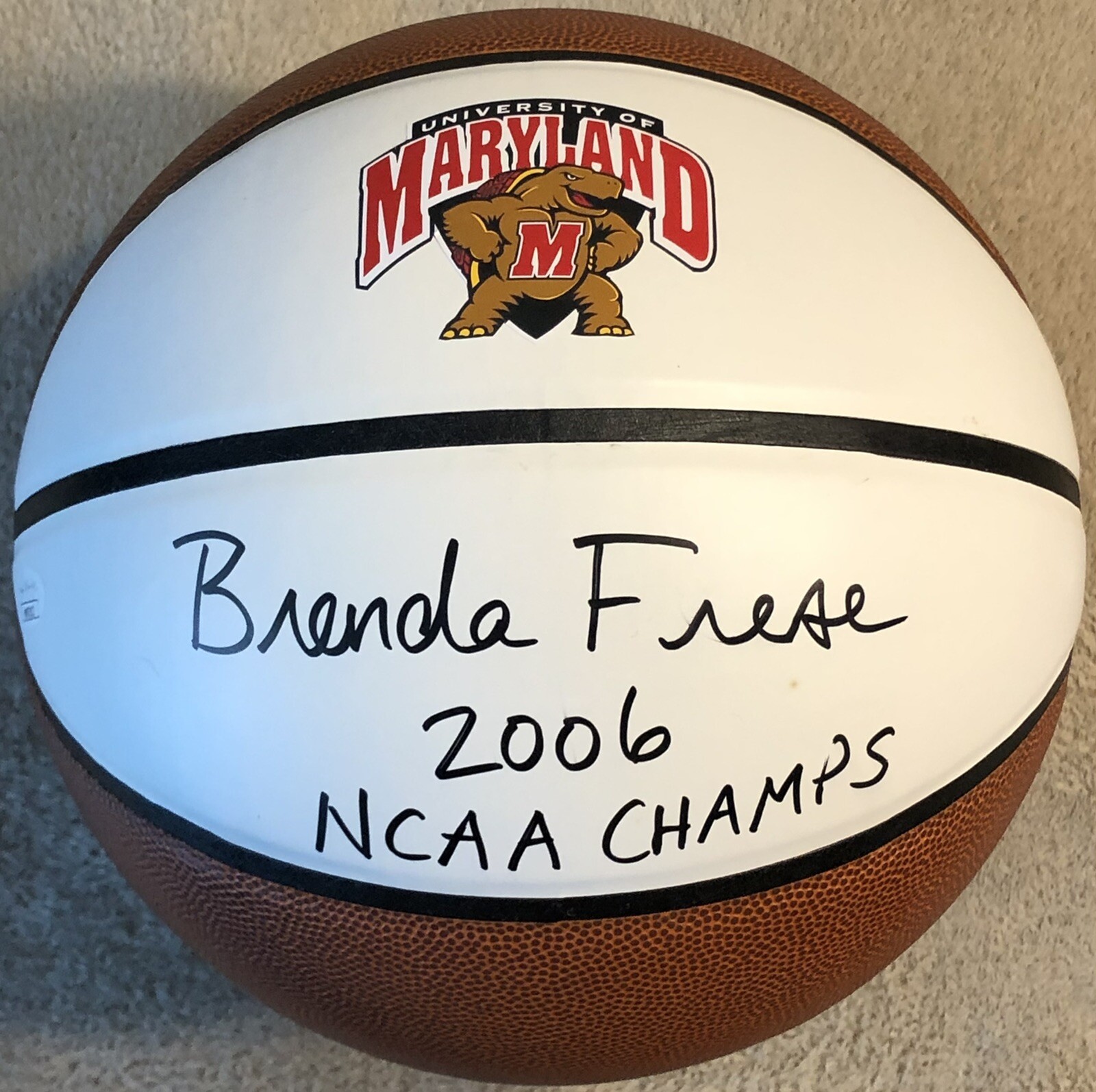 Brenda Frese Autographed Signed Maryland Terrapins Logo Basketball Champs JSA 