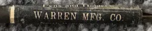1898 Penny Pen Warrens Mfg. Co. Fiber North Manchester Indiana Antik Original - Bild 5 von 8