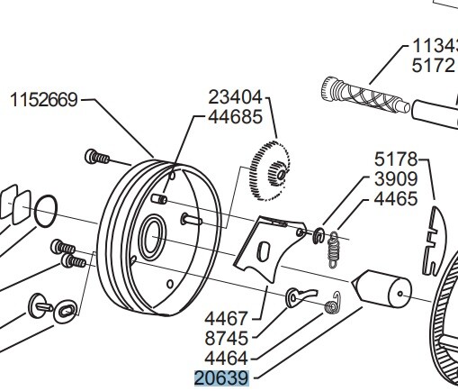 Bobina Albero Con Cuscinetto Per Abu Garcia Ambassadeur Serie 4000/5000 - Pezzo Di Ricambio SDS CUSTOM - Ghiera Per Freno Baitcasting