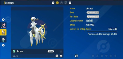 Pokemon Scarlet & Violet 6IV Arceus Max EVs
