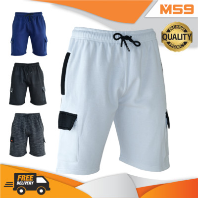 MS9 Herren Cargo Jogging Maler Dekorateur Fleece Arbeit Trainingsanzug Cargo Shorts H15