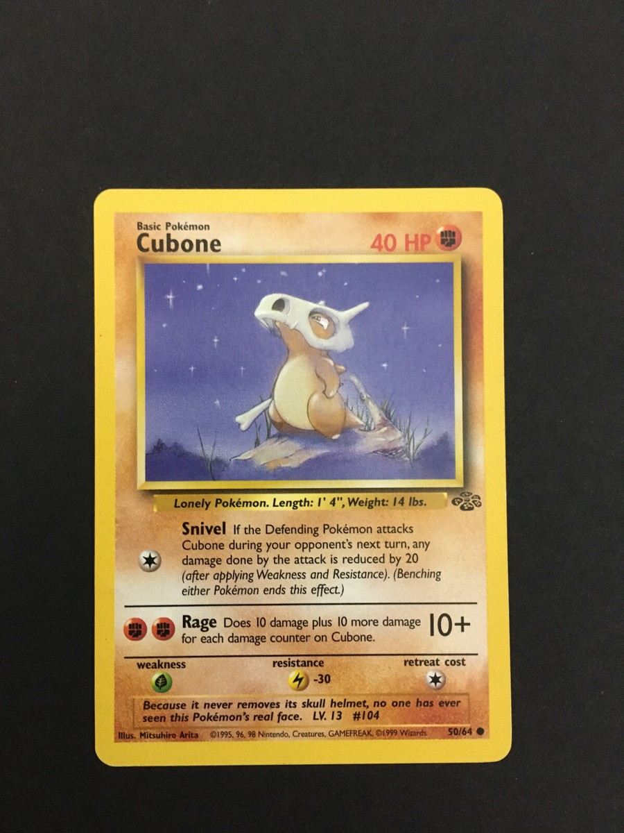 Pokemon Cubone 50/64 - Jungle Set - Excellent - All Cards Same Condition