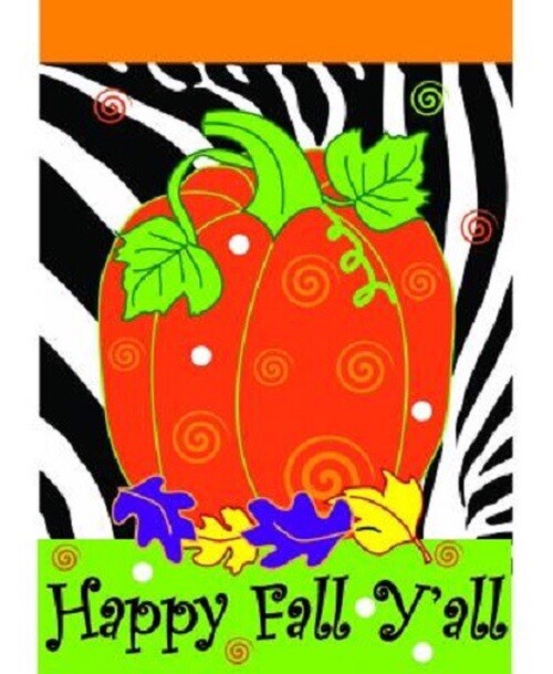 Happy Fall Y all Pumpkin House Flag Double Sided Appliqu d 29 x42 EBay Happy Fall Y all Pumpkin House Flag Double Sided Appliqu d 29 x42 EBay
