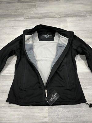 NWT LADIES SOFT SHELL JACKET LEISURE CRAFT APPAREL GROUP BLACK SIZE LARGE 1405B