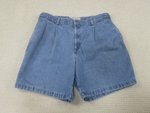 VTG Roundtree York Jean Shorts Mens 36 Blue Denim Jorts Medium Wash Pleated