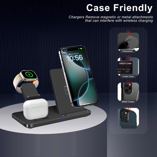 3In1 Wireless Charger Charging Station For Apple Watch S10 Ultra 2 iPhone 16 Pro - Picture 5 of 13