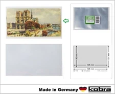 Protective Sleeves Postcard Sleeves Old Format 145X95MM KOBRA T24 1000 Pack
