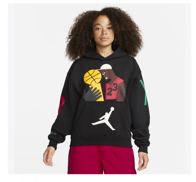 Jordan x Nina Chanel Abney Size S Nike Women's Hoodie Black