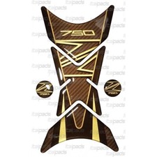 Tank Pad  mod. "Shark" for Kawasaki Z750 gold-carbon look