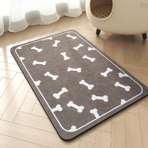 Pet Feeding Mat-Absorbent Dog Mat for Food and Water Bowl-No Stains Easy Clea