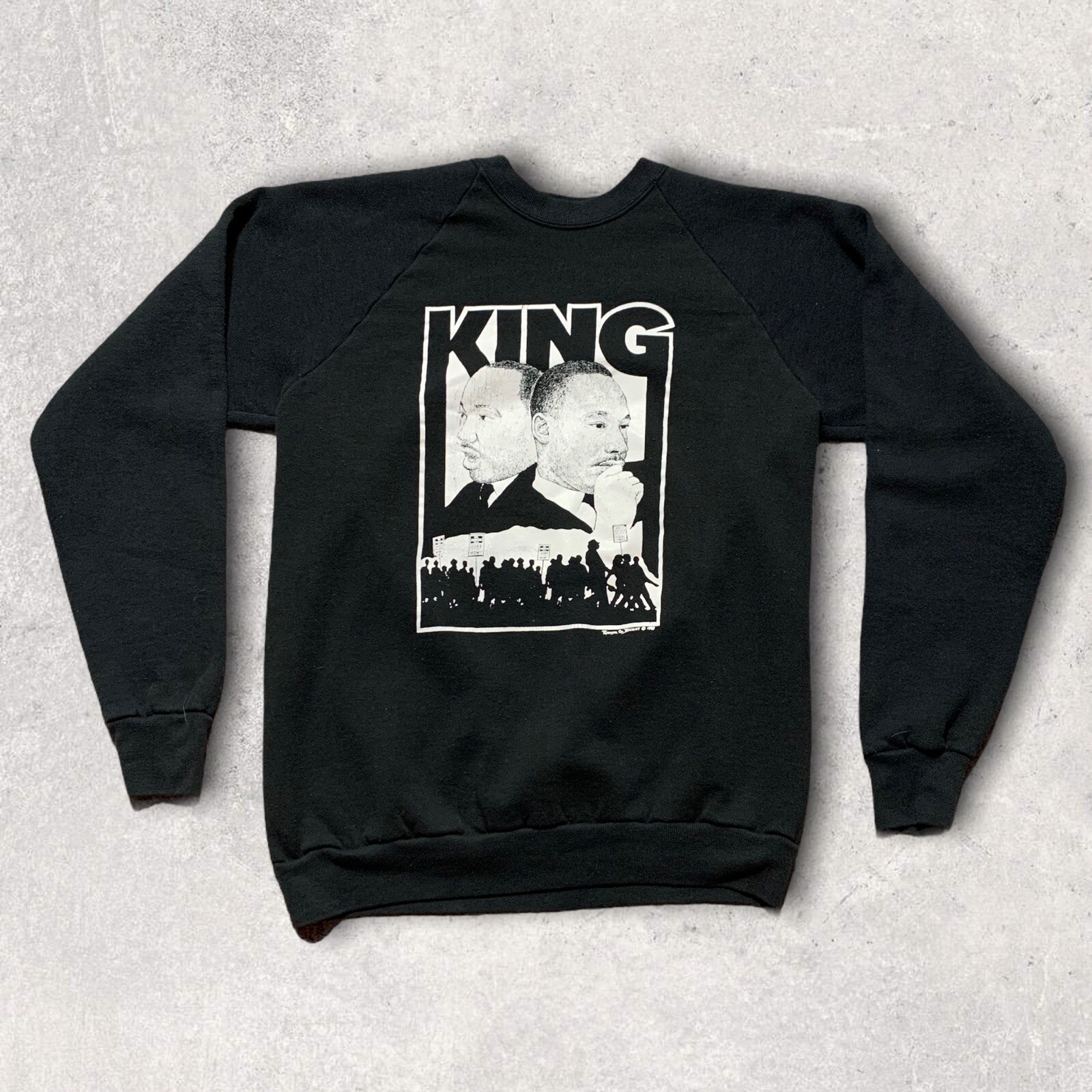 Vintage Martin Luther King Jr Sweatshirt Large Black Crewneck