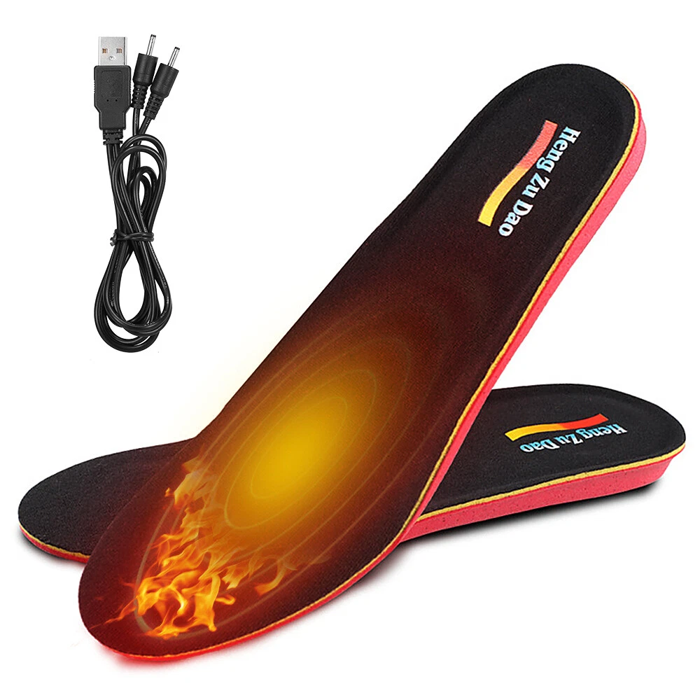 Electric Heated Insole Foot Warmers Powered Heated Insoles V5U5 eBay