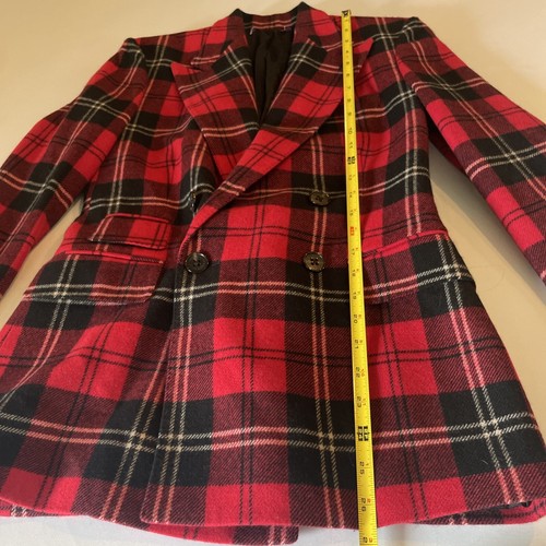Ralph Lauren Purple Label Wool Jacket Red Plaid Tartan Twill Blazer Coat 4 S $3k - 第 14/20 張圖片