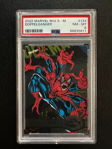 2022 Marvel Metal Universe Spider-Man #124 - Doppelganger - PSA 8