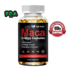 MACA ROOT Capsules 120 Pills Peruvian Maca Extract for Men Organic Vitamins