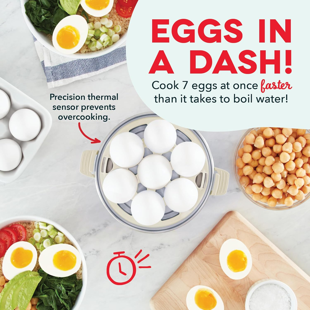 7-Capacity Electric Egg Cooker for Hard Boiled and Poached Eggs Fast 7-Capacity Electric Egg Cooker for Hard Boiled and Poached Eggs Fast