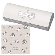 Peanuts Snoopy Eyeglass Case Glasses Case with Original Cloth Japan Limited New