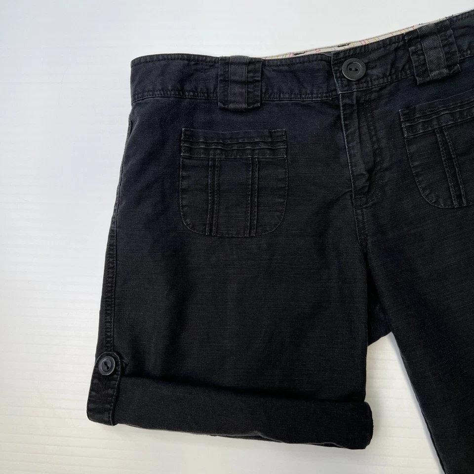 Sanctuary Short Women 32 Linen Roll Tab Mid Rise 34x10 Pocket Work Hike Core Go - Image 2 of 4