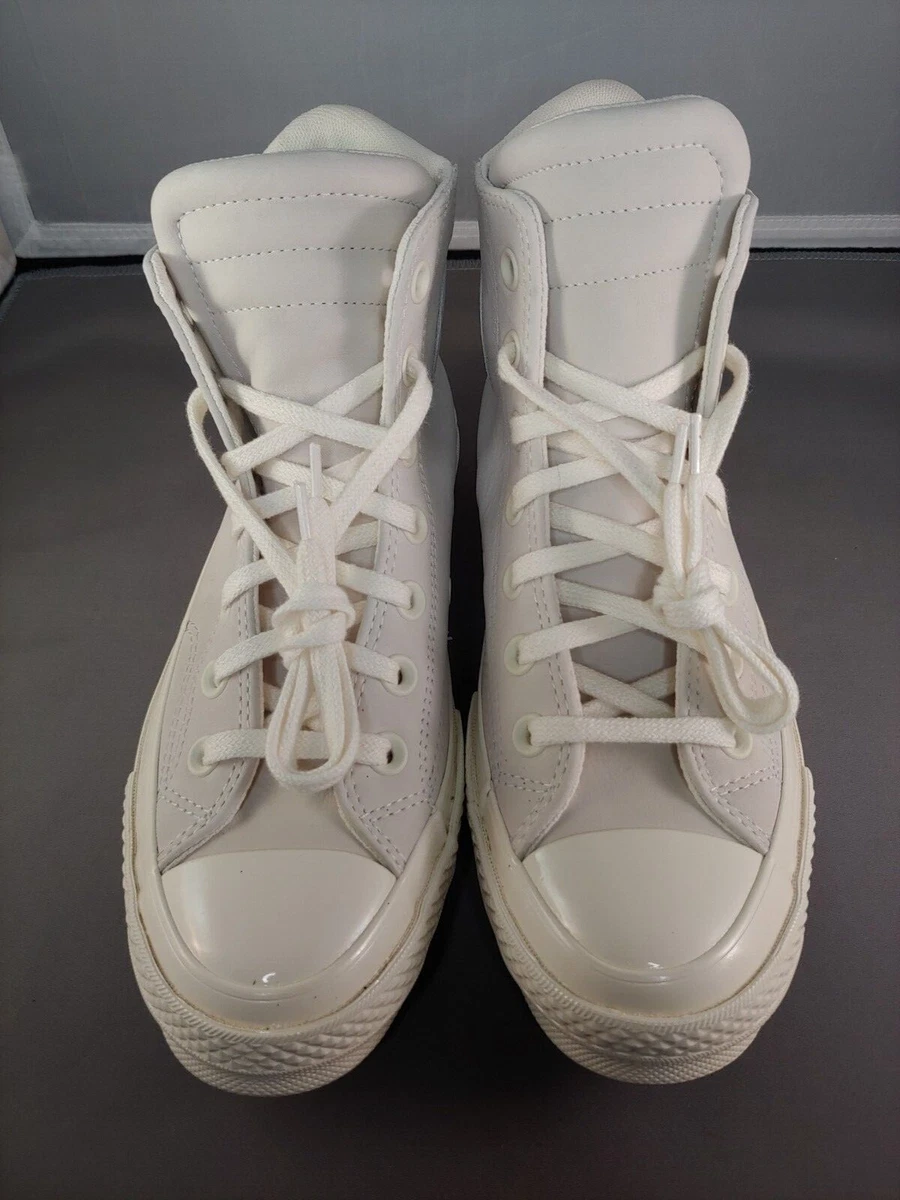 Converse padded leather on sale high tops