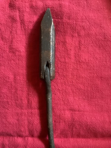 Antique Primitive Solid Copper Head Soldering Iron, Wood Handle 14” Vtg NICE! - Picture 2 of 9