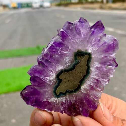 43G Natural Alta Calidad Amatista Ágata Cuarzo Racimo Rebanada Cristal Mineral - Imagen 22 de 24