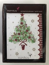 Papyrus Cards Wishing you a Festive Christmas And A new year 12 With Envelopes